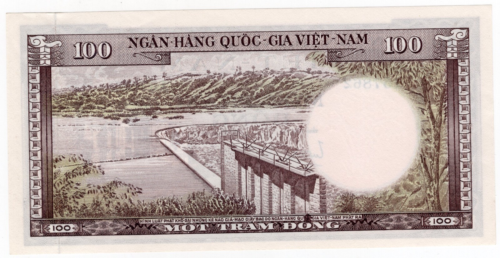 SOUTH VIETNAM P-19a 100 Donf 1966 Nice Grade AUNC