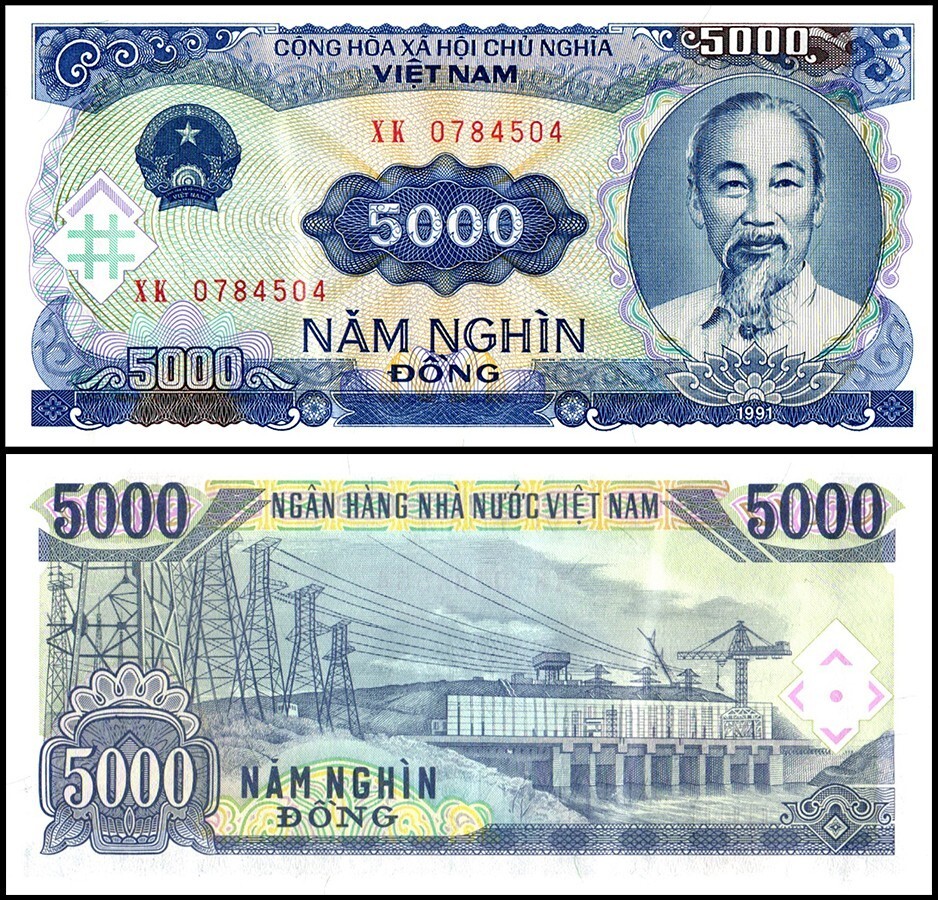 Vietnam 5000 Dong Banknote World Paper Money Uncirculated Currency Vietnamese