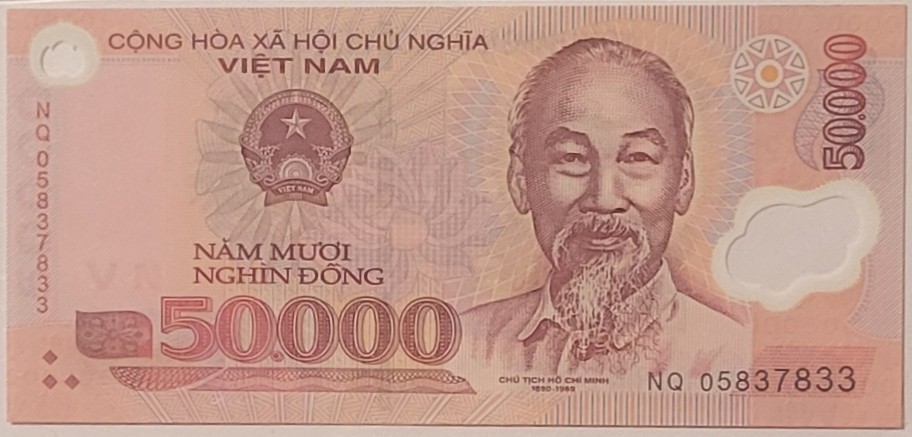 Vietnam 2005 50000 Dong Bank Note Superb Gem Unc 68 EPQ PMG