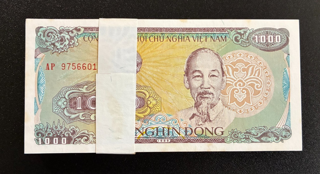 VIETNAM 1000 DONG P-106 1988 x 1 Pcs HO CHI MINH ELEPHANT UNC MONEY VND BANKNOTE