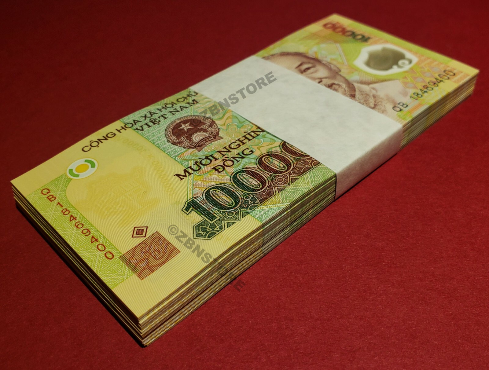 100 x 10,000 Vietnam Dong Banknotes [1 Million] UNC Uncirculated Authentic + COA