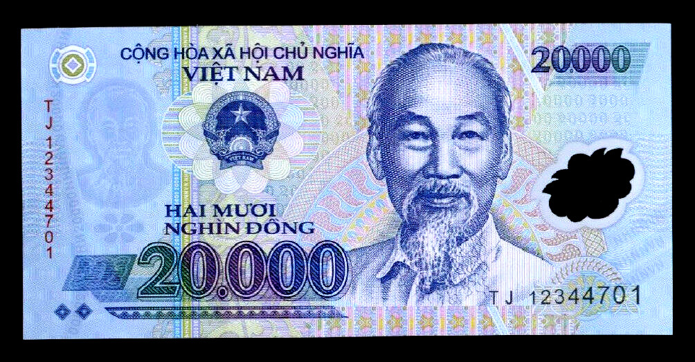 30,000 Vietnam Dong One 20000 & One 10000 Vietnamese Dong Note Unc. Currency