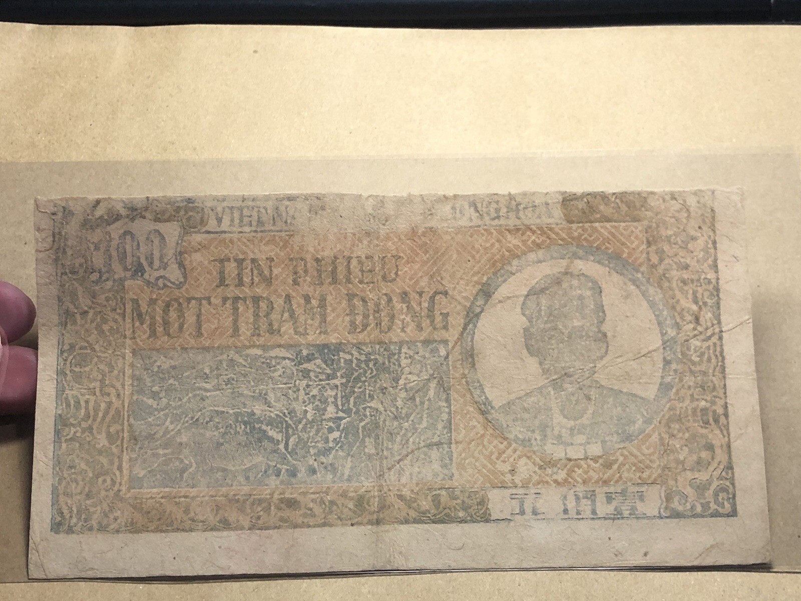 100 Dong Credit Notes Pick#54b Viet Nam Banknotes 1947 Vintage Rare_LDP Shop.