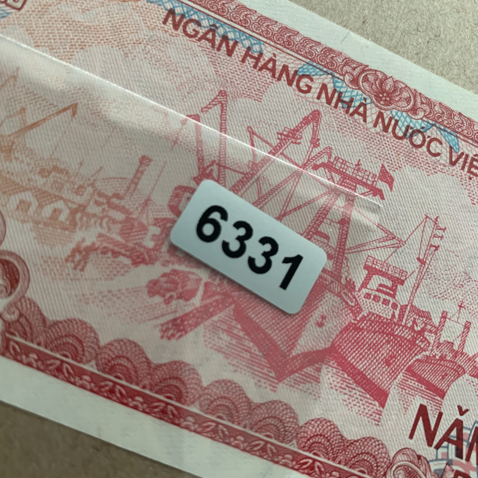 Vietnamese 500 Dong Banknote. Vietnam Currency. Post Vietnam War Under UV Light