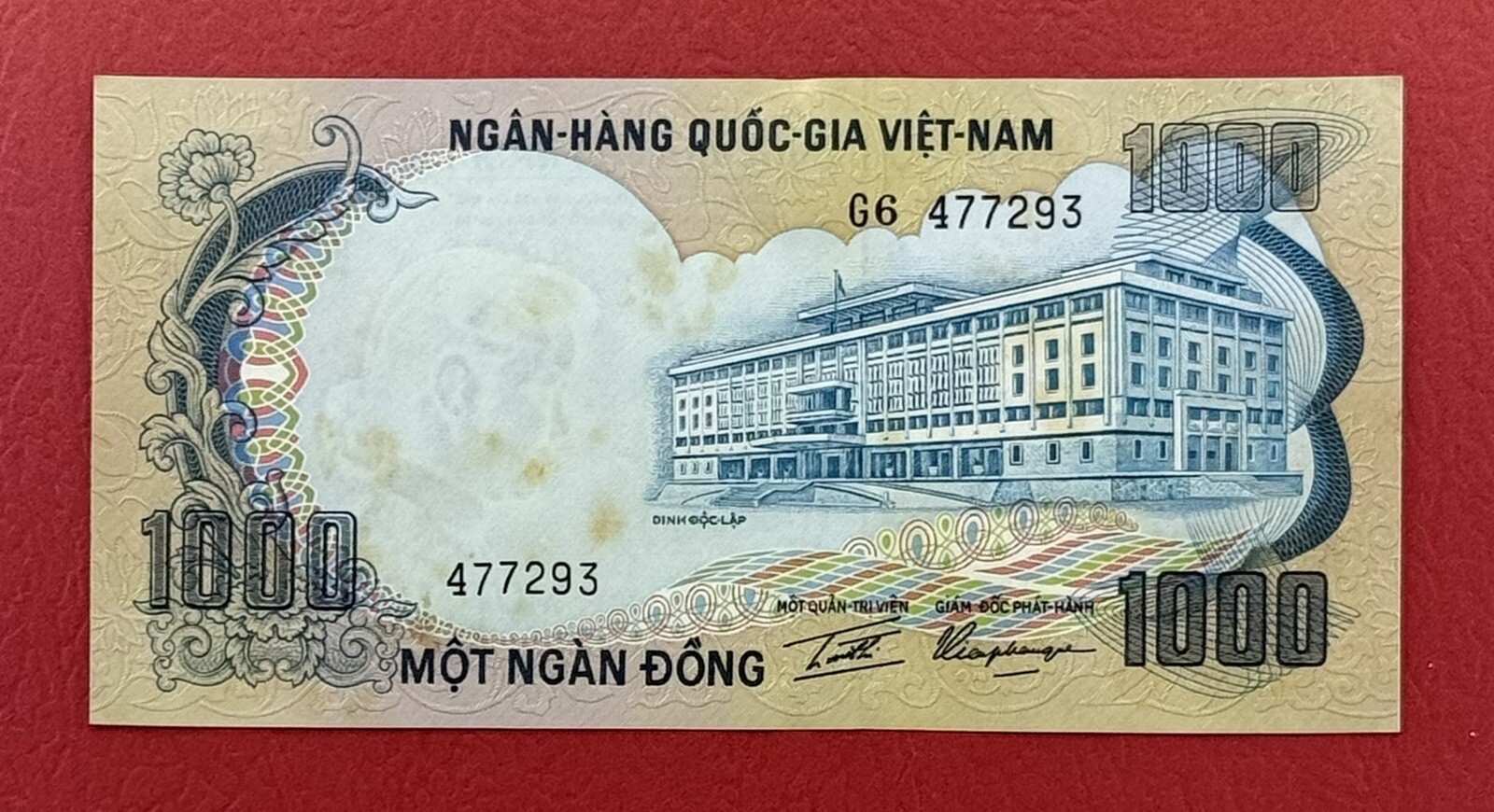 VIETNAM SOUTH 1000 Dong 1972 Pick# 34a XF-AUNC. #PL3015