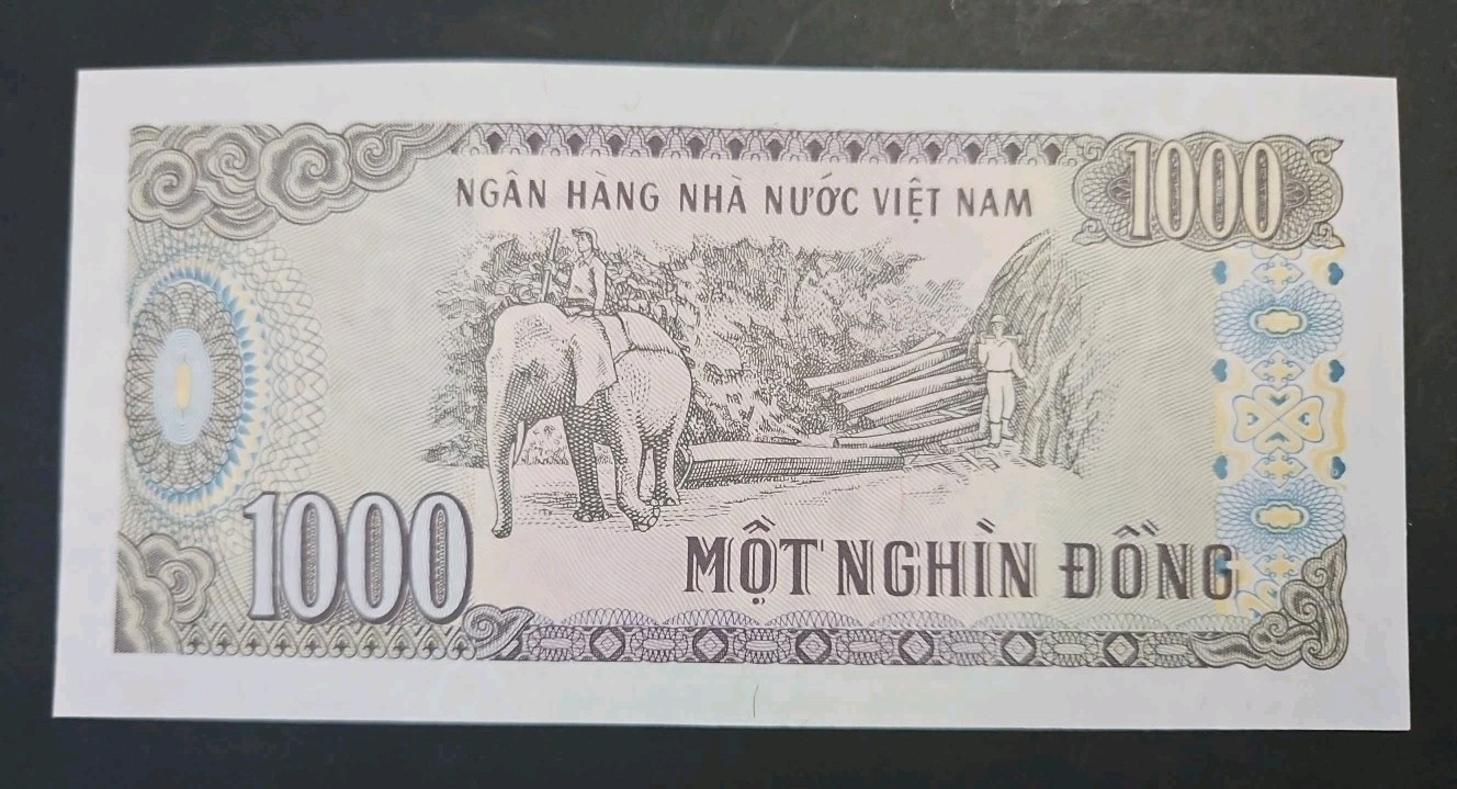 Vietnamese 1000 Dong Banknote. Vietnam Currency. Post Vietnam War Memorabilia