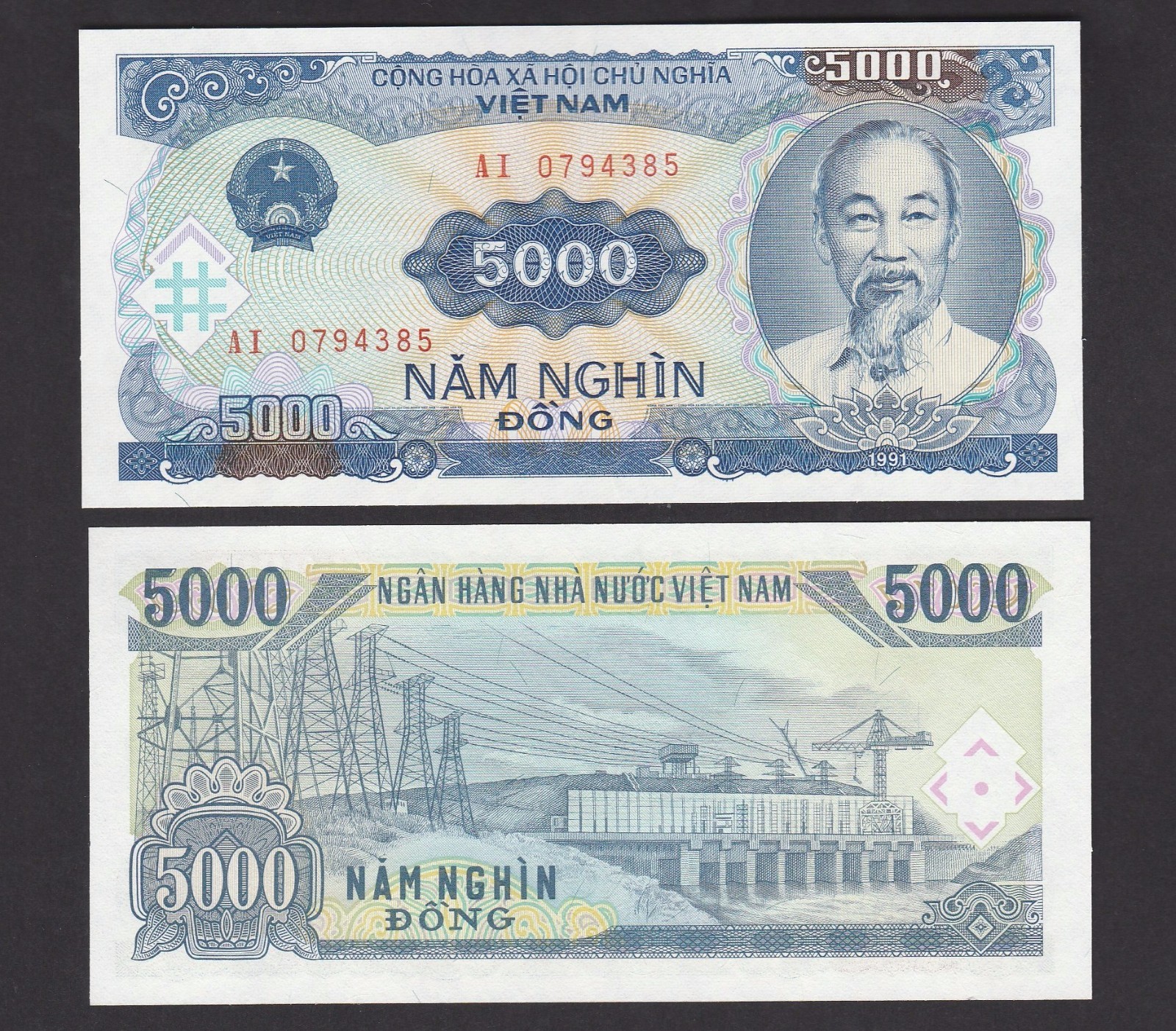 Vietnam 5000 Dong (1991) P108 banknote – UNC