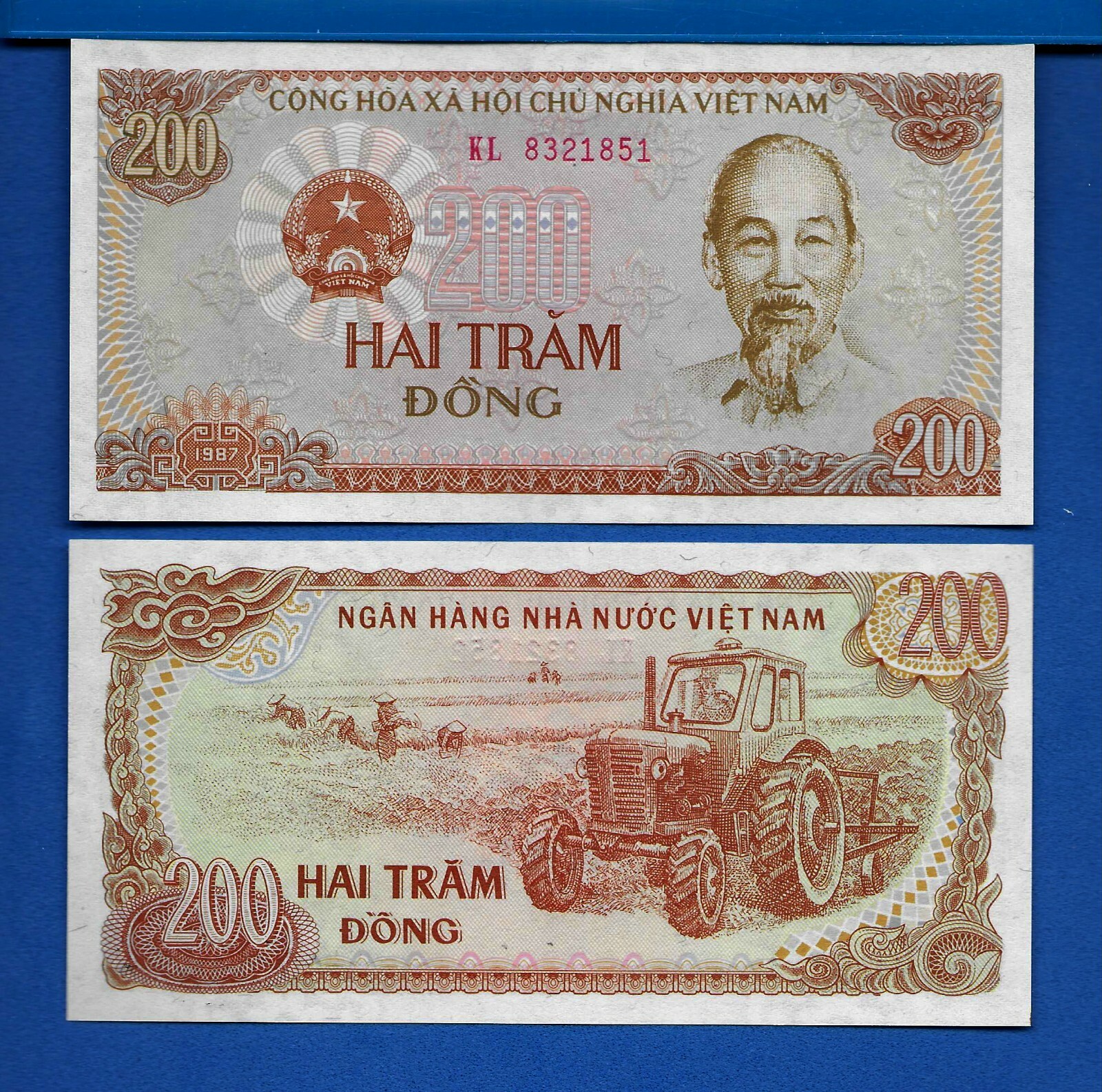 Viet Nam P-100 200 Dong 1987 Uncirculated Banknote