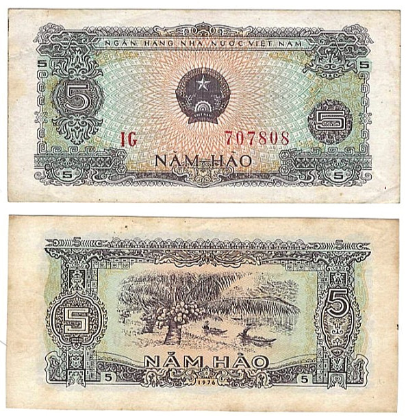 VIETNAM 5 HAO P-79 1976 x 1 Pc FALL of SAIGON SOCIALIST REPUBLIC VIETNAMESE NOTE