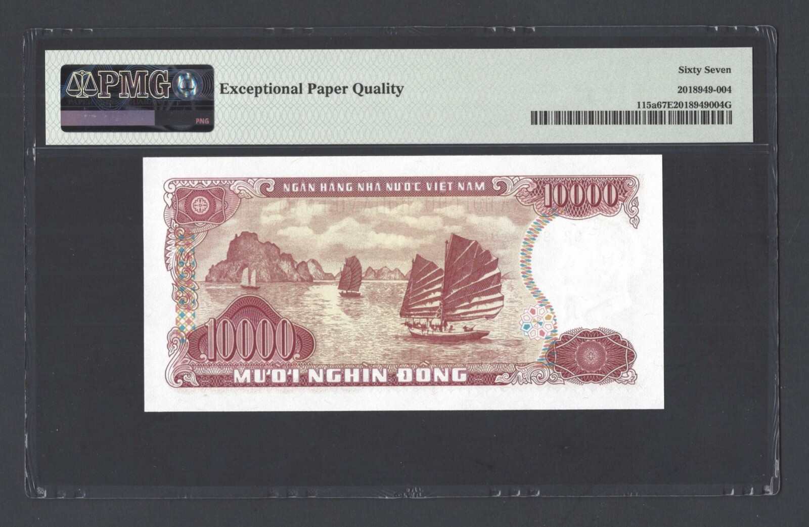 Viet Nam 10000 Dong 1993 P115a Uncirculated Grade 67