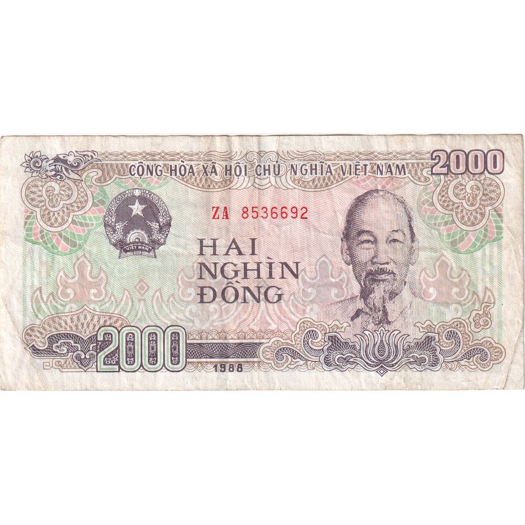 [#1243250] Vietnam, 2000 Dông, Undated (1988), VF