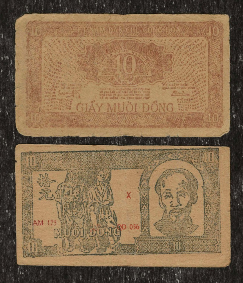 VIETNAM 10 DONG P-20 1946 x 1 Pcs RARE Vietnamese Currency Ho Chi Minh BANK NOTE
