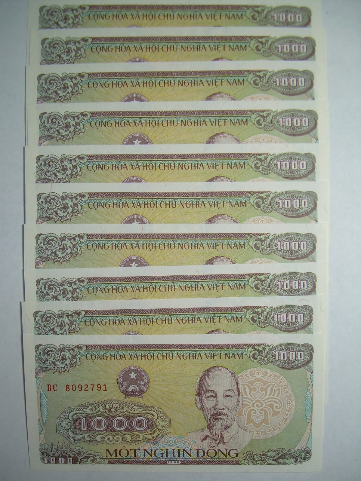 VIETNAM 1000 (1,000) Dong, 1988, P-106, Ho Chi Minh, UNC World Currency