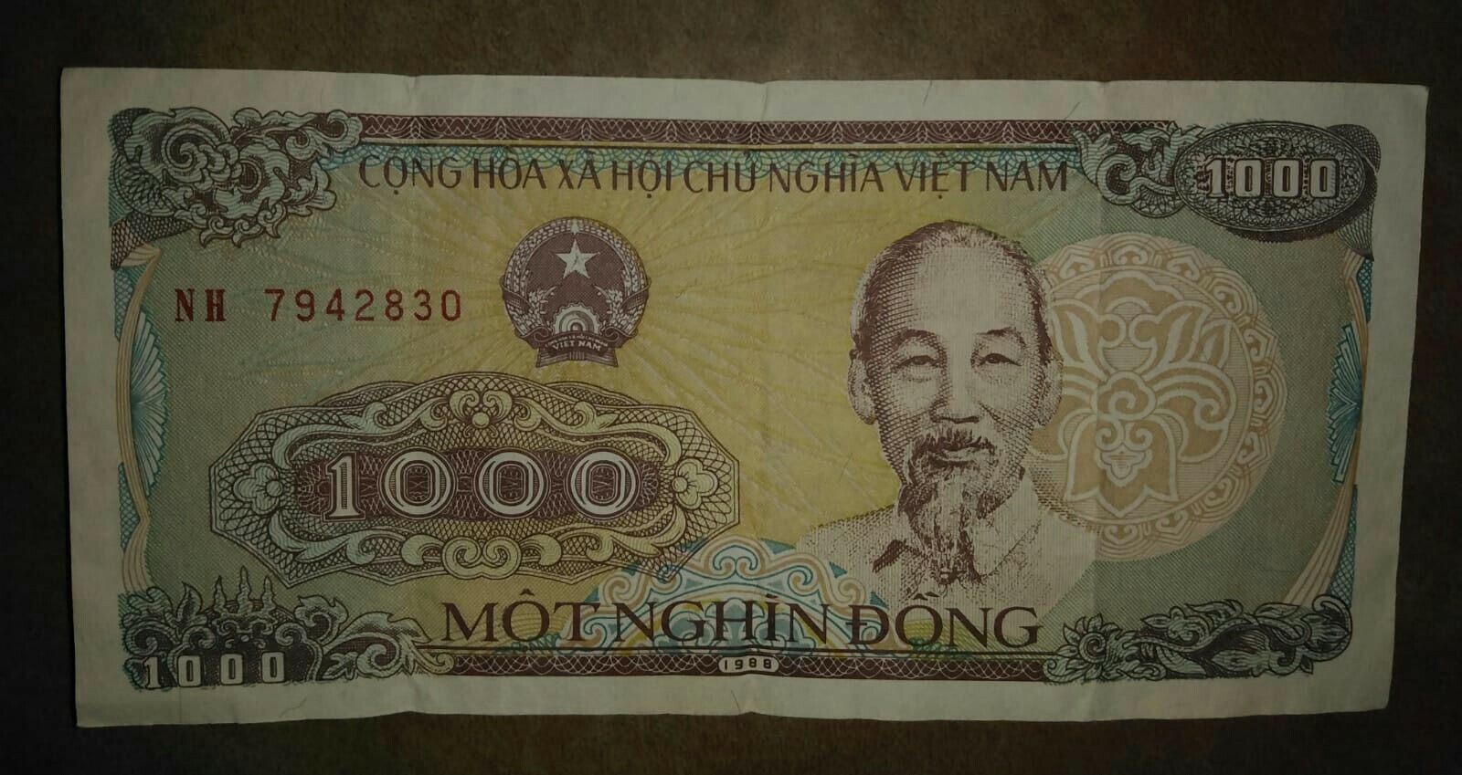 500 Dong (1987)& 2000 Dong & 1000 Dong (1988) 🇻🇳Vietnam Banknotes Paper Money