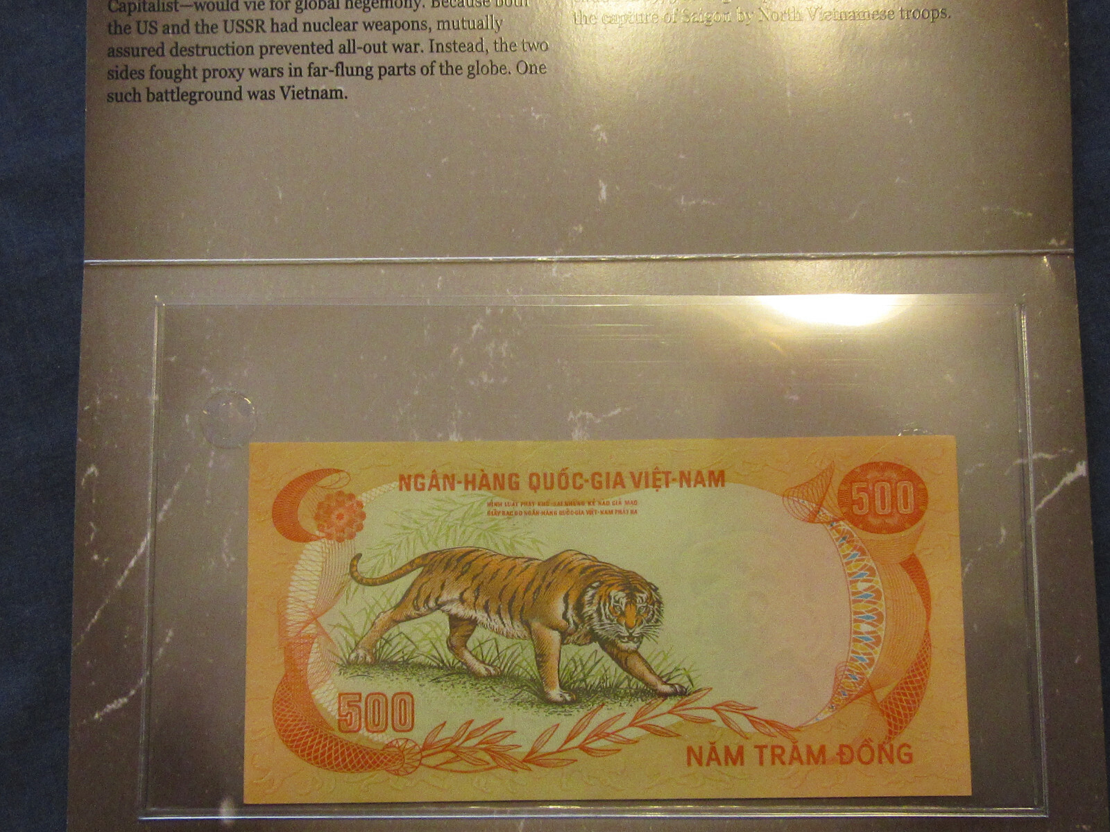 VIETNAM SOUTH 500 dong P33 1972 TIGER bank note set au/unc note