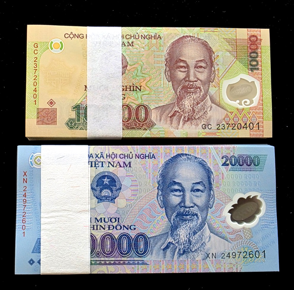 200 VIETNAM banknotes- 100 ea x 10000 & 20000 Dong / Uncirculated currency