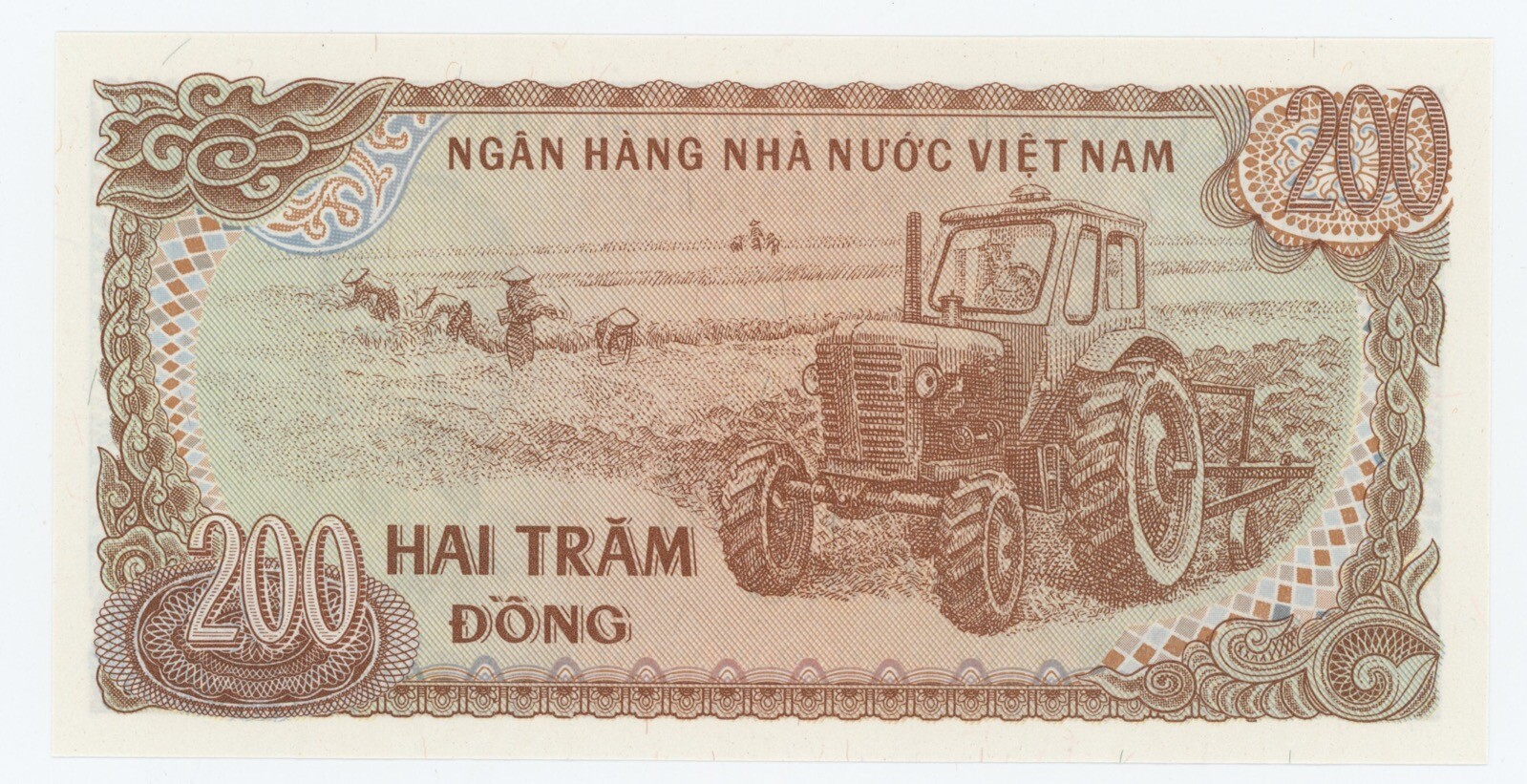 Viet nam Vietnam 200 Dong 1988 Pick 100.a UNC Uncirculated Banknote