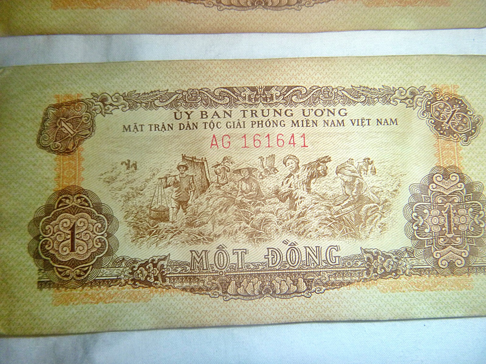 Lot 8 x Cons – 1 DONG NOTE – VC, US Captured, Cambodia 1970 – Vietnam War, E.211