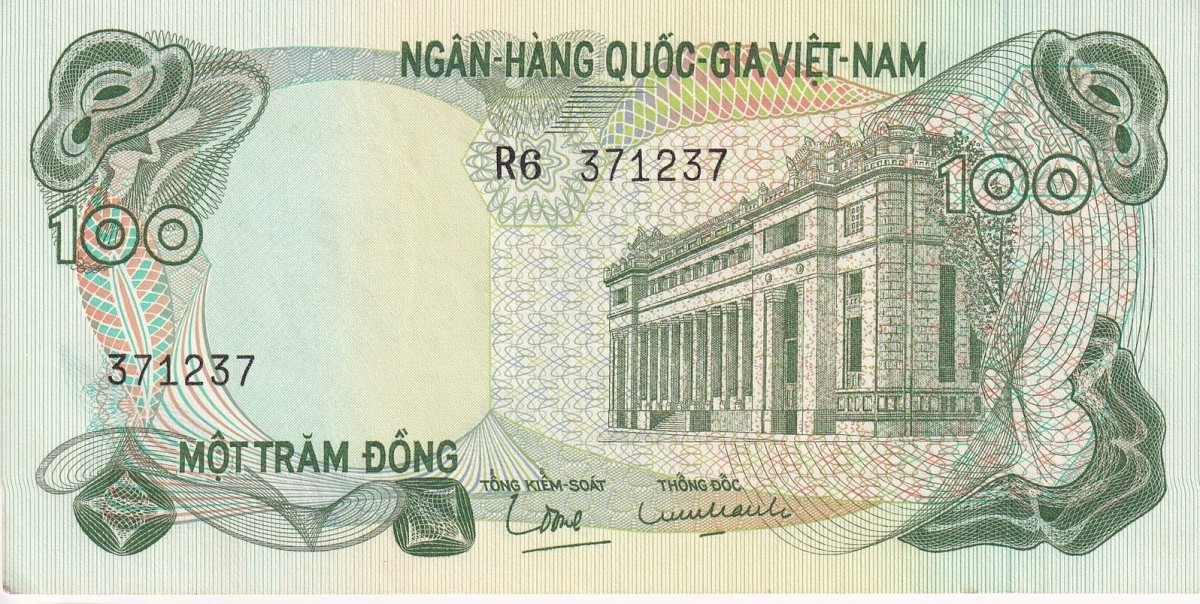 Viet Nam Vietnam South 100 Dong ND 1970 P 26 UNC MINOR FOXING