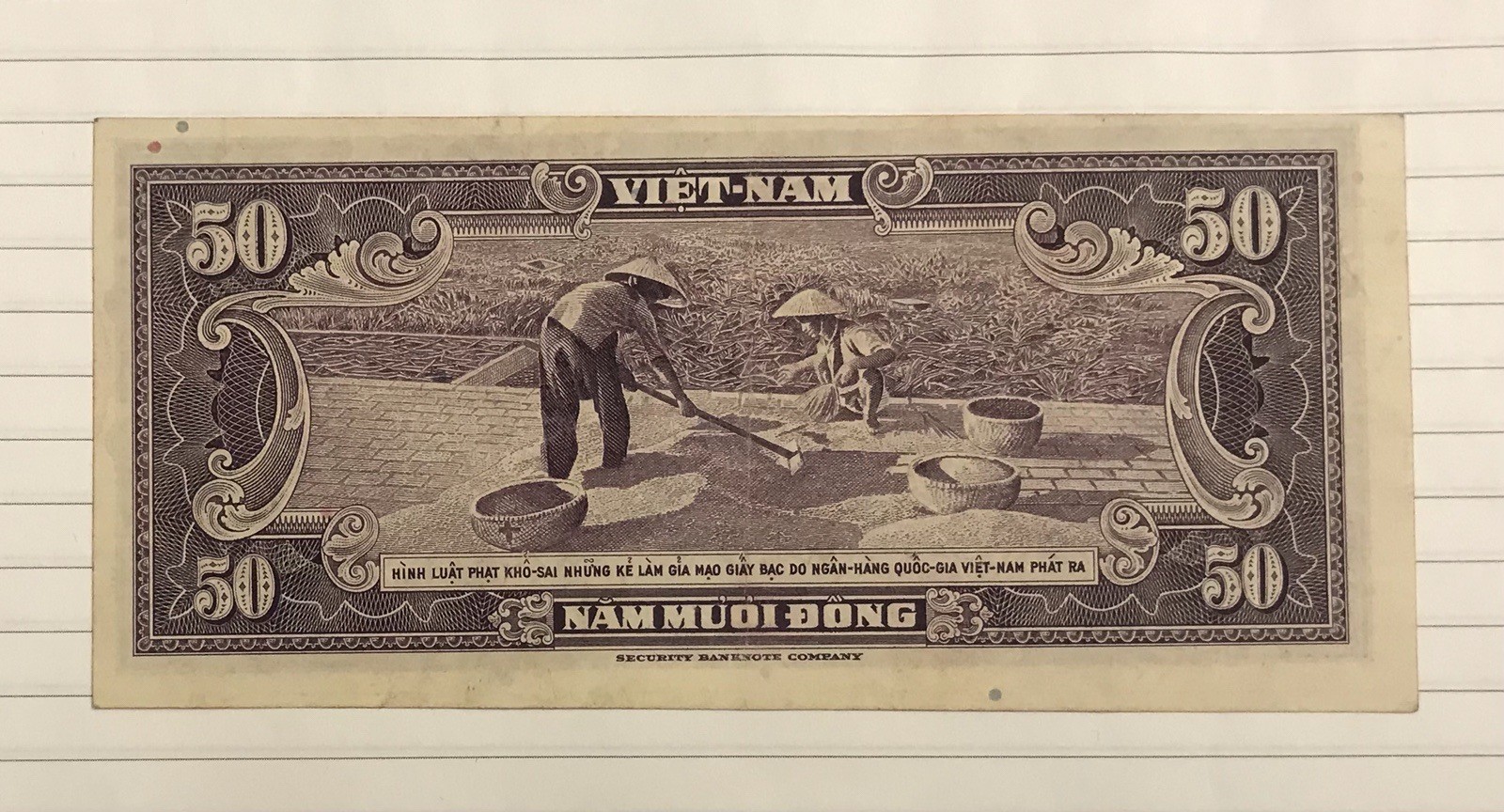 Vietnam 50 Dong 1956 P-7 VF