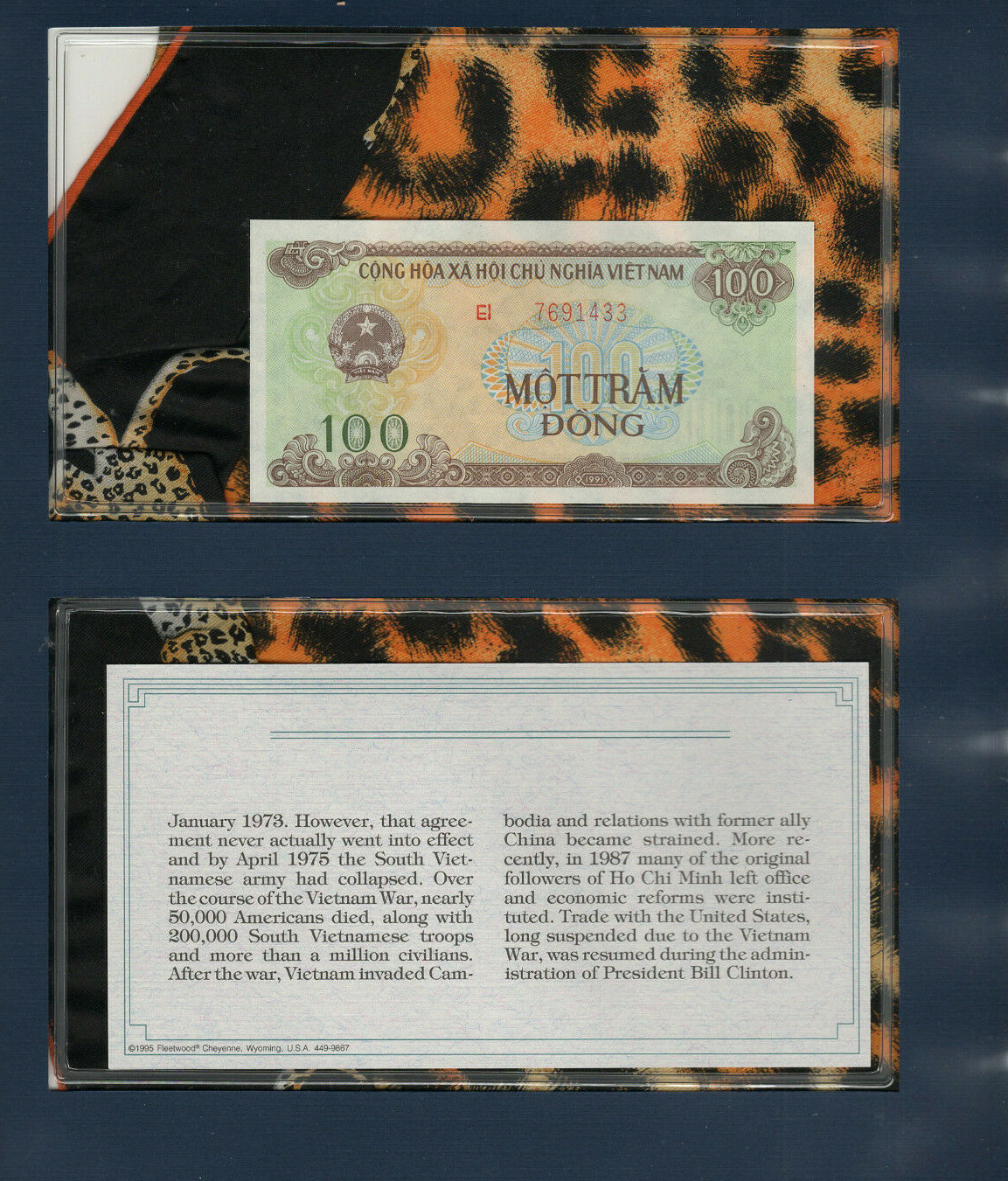 *Most Treasured Banknotes Vietnam 1991 100 Dong P 105b UNC Prefix EI