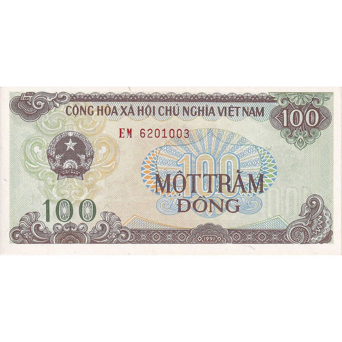 [#195561] Banknote, Vietnam, 100 Dng, 1991 (1992), KM:105a, UNC