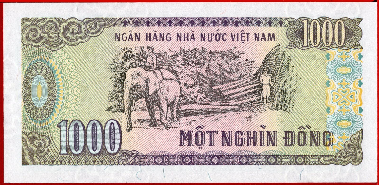 VIETNAM 1.000 1000 DONG 1988 Small serial P 106a UNC free shipping from 100$