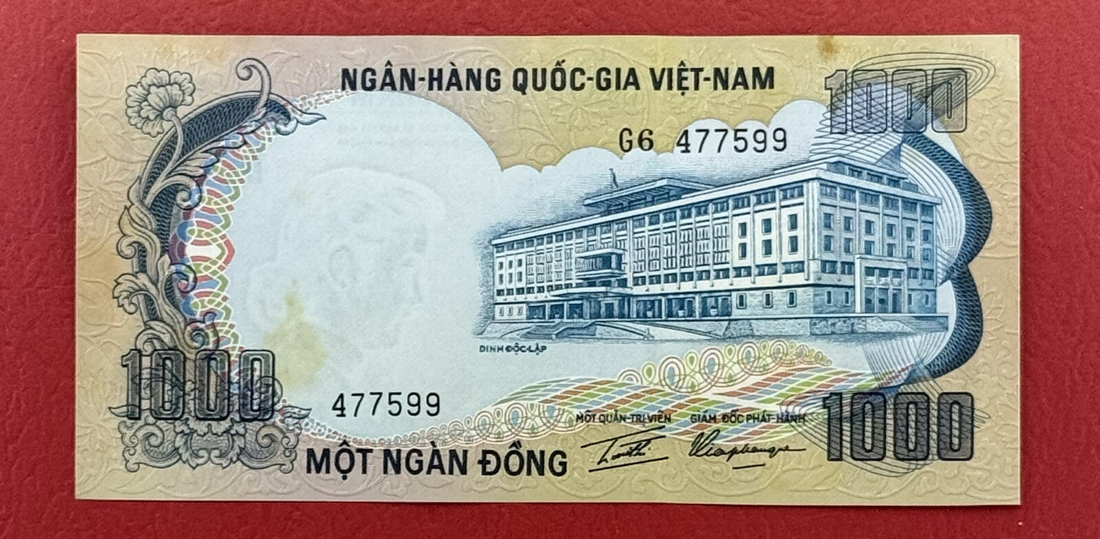 VIETNAM SOUTH 1000 Dong 1972 Pick# 34a XF-AUNC. #PL3020