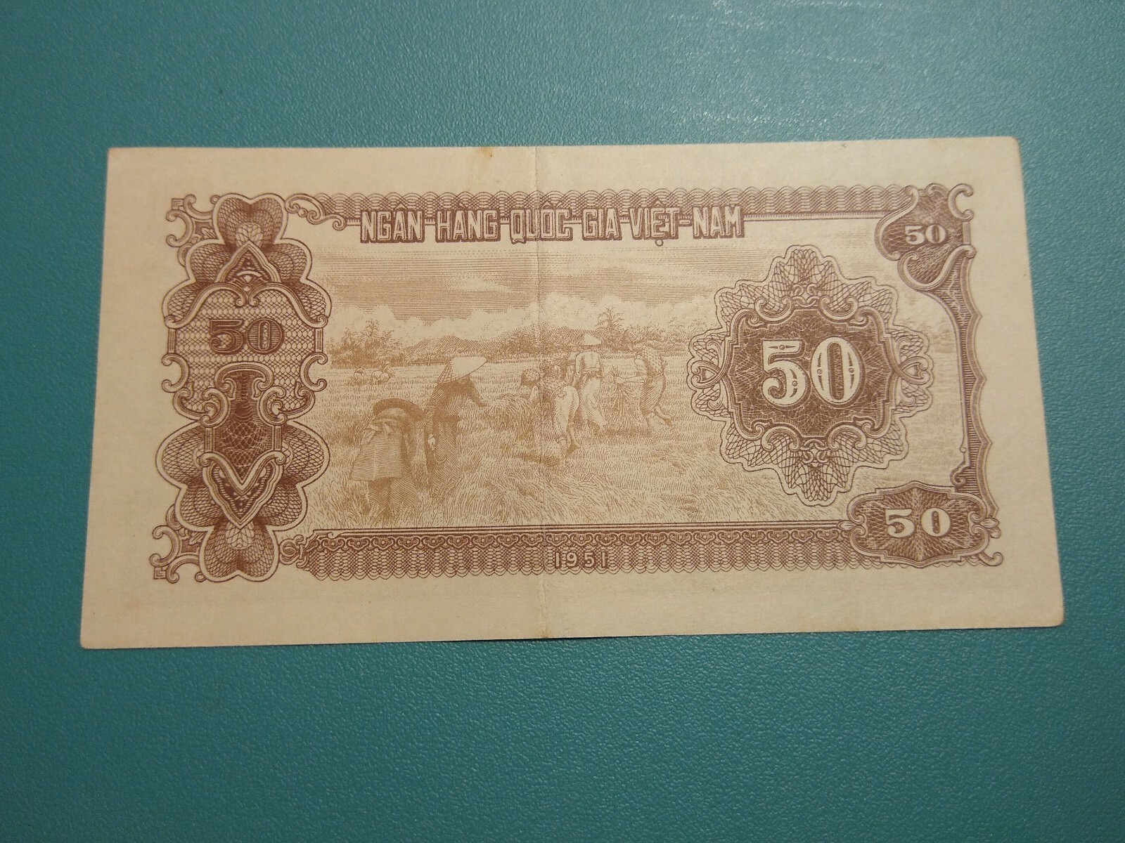 1951 Vietnam Viet nam 50 Dong.. Pick 61a .. Choice XF–AU