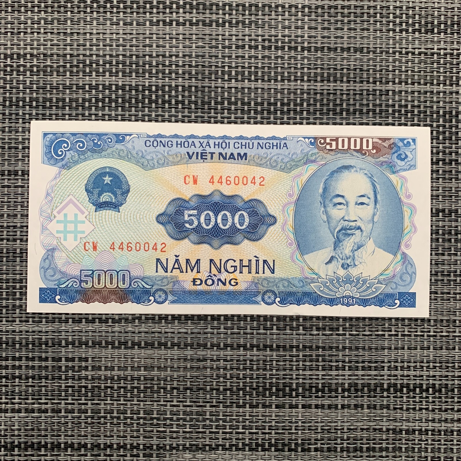 Vietnam 5000 Dong Banknote 1991 Vietnamese Currency Ho Chi Minh Hydroelectric