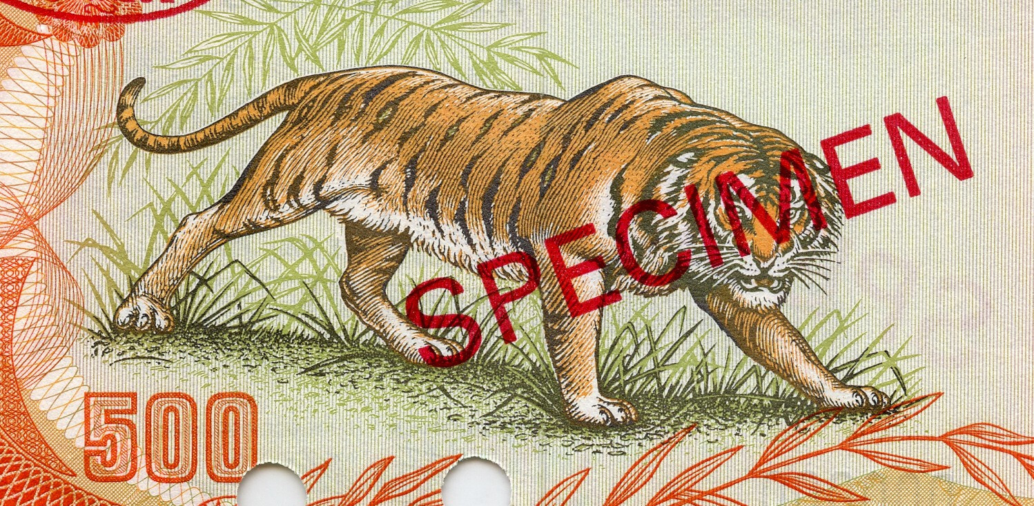 South Vietnam 1972, SPECIMEN 500 Dong, Tiger, Pick 33s, Specimen #18, UNC+
