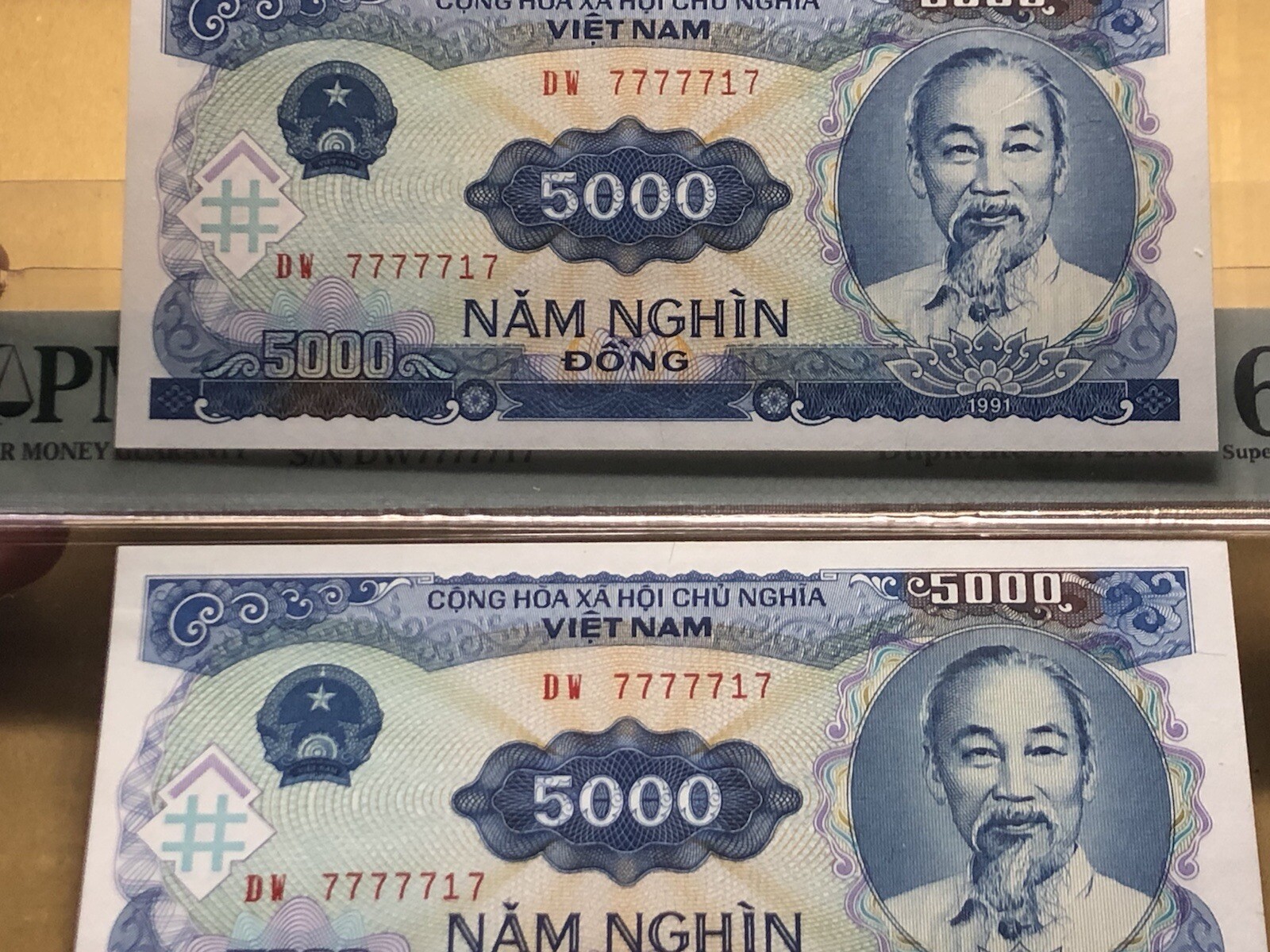 Duplicate Serie Number Error 5000 Đồng 1991 PMG-67 Superb Gem UNC Rare_LDP Shop.