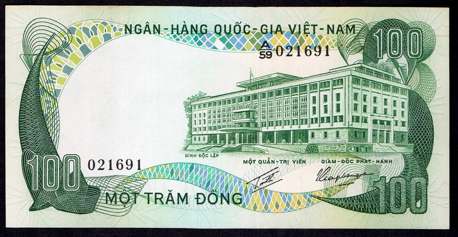 VIET NAM – 100 DONG 1972 UNC P 31a