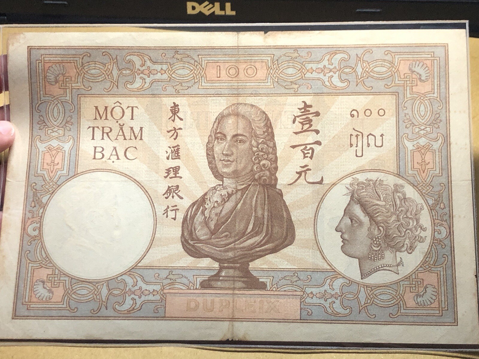 100 Piastres P-51c Sign#9 Indochine Banknotes 1936 Original Vintage_LDP Shop.