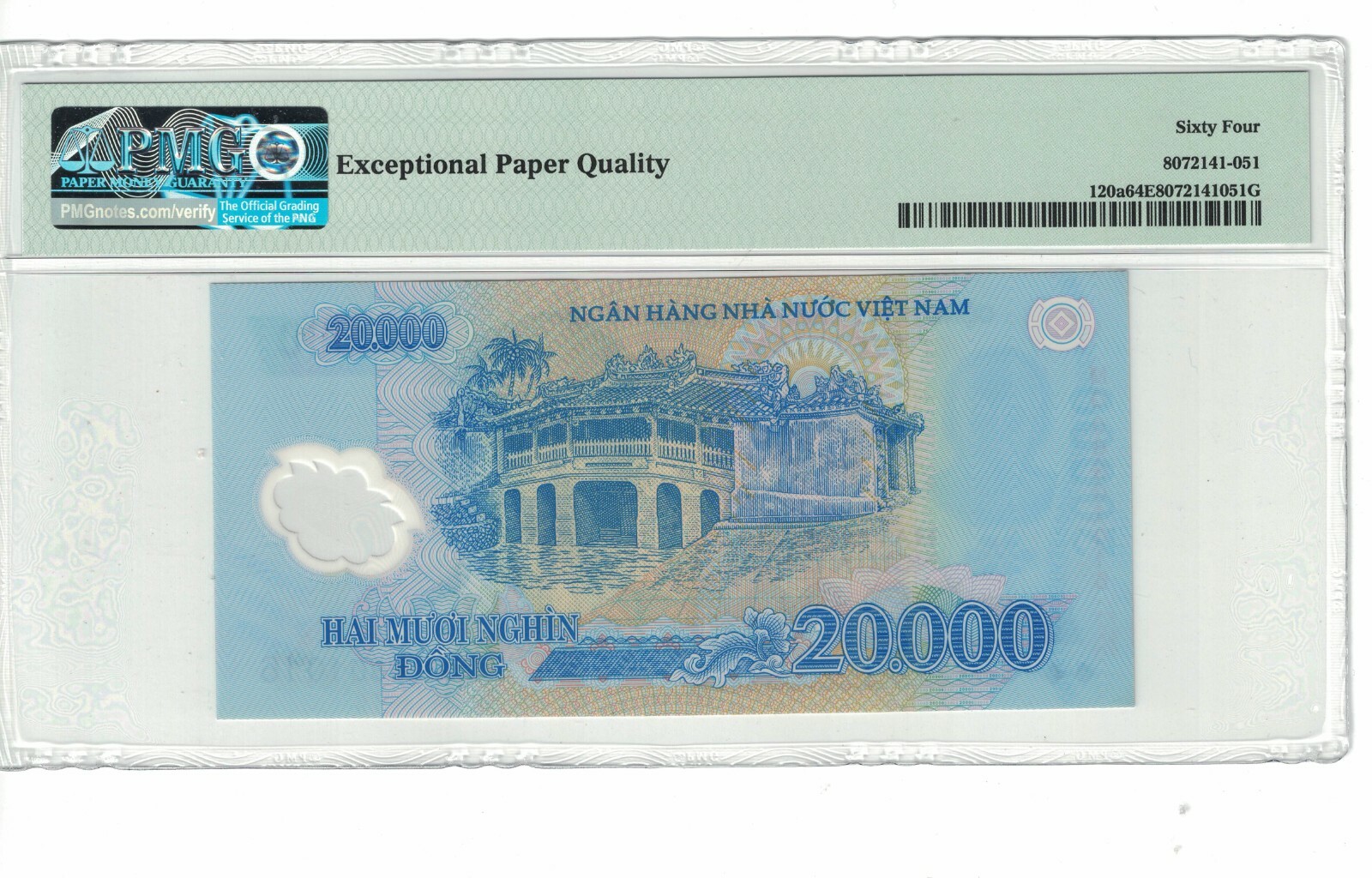 VIETNAM 20,000 Dong 2006 PICK# 120a PMG: 64 EPQ UNC. (#PL1224)