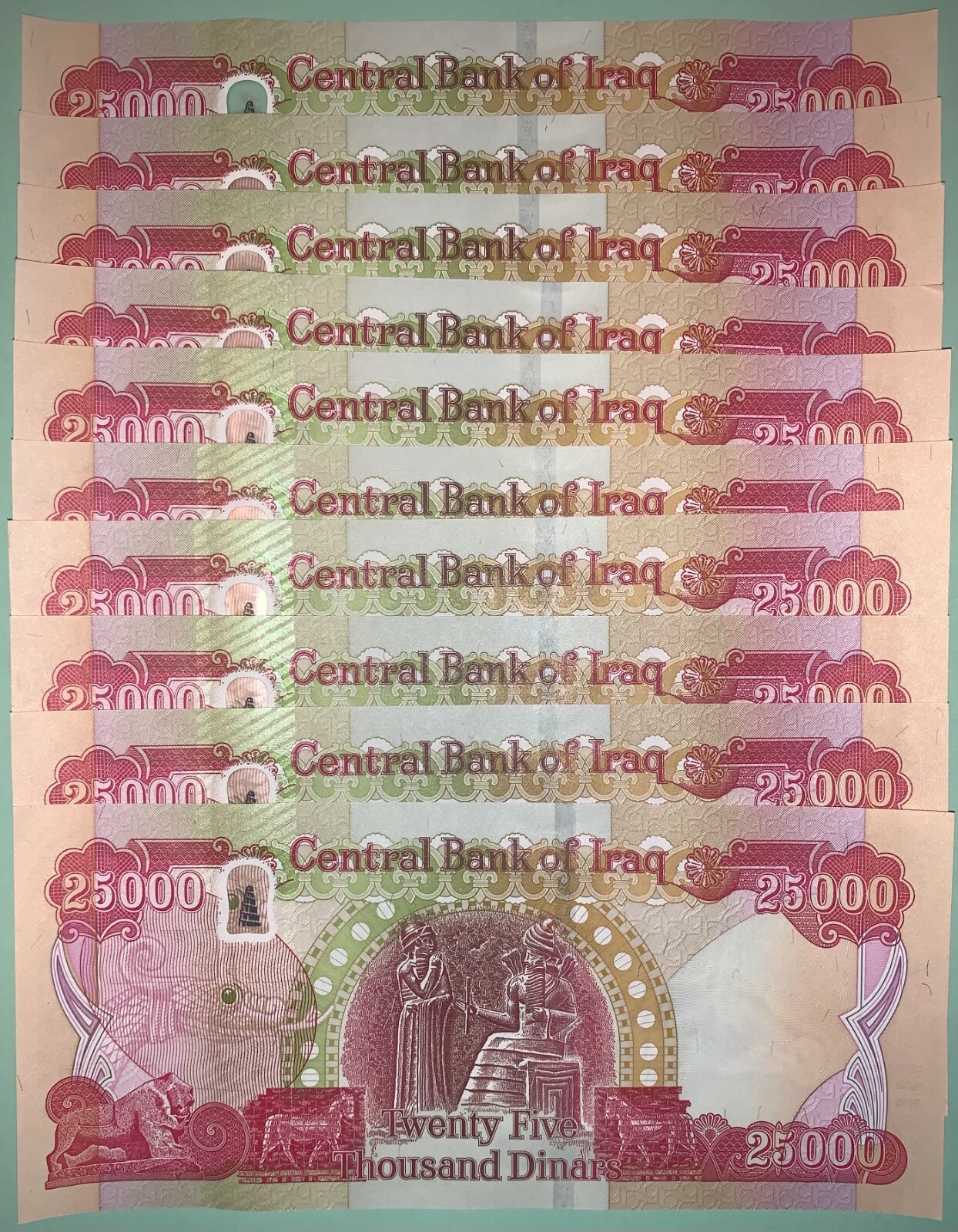 1/4 Million IRAQI DINAR 250,000 10 x 25,000 Uncirculated | Guaranteed AUTHENTIC