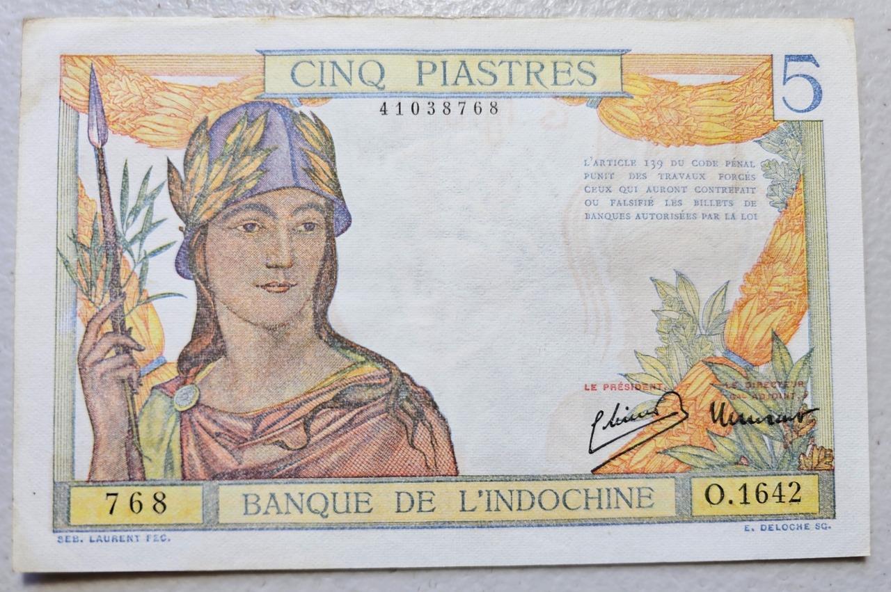 Indochina 5 Piastres 1946