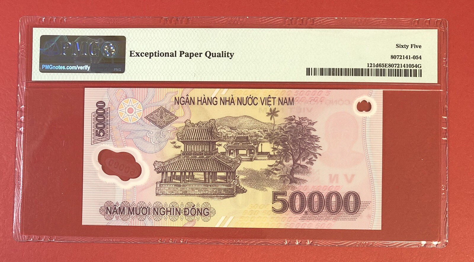 VIETNAM 50,000 DONG 2006 PICK# 121d PMG: 65 EPQ GEM UNC. (#2297)