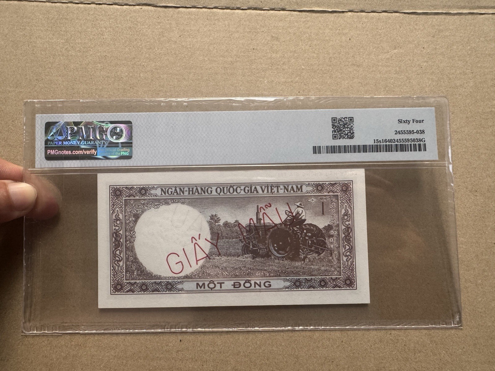 South Viet Nam Banknotes 1 Dong Specimen 1958 PMG 64 P-15s1 Rare_LDP.