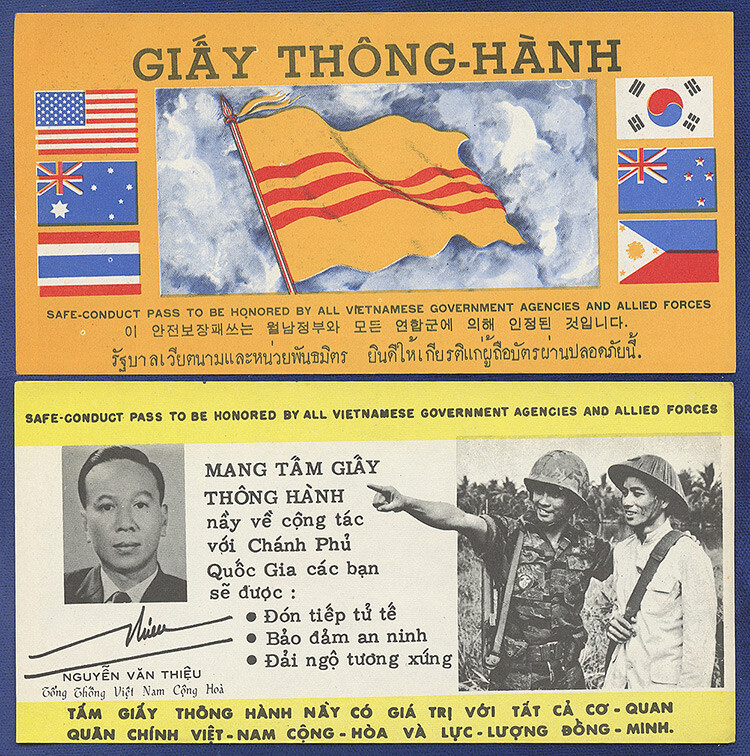 VIETNAM SAFE CONDUCT PASS CIRCA 1970 VINTAGE free USA POSTAGE!