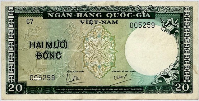 VIETNAM – 20 Dong – ND(1964) – Pick-16a – Crisp About Uncirculated!