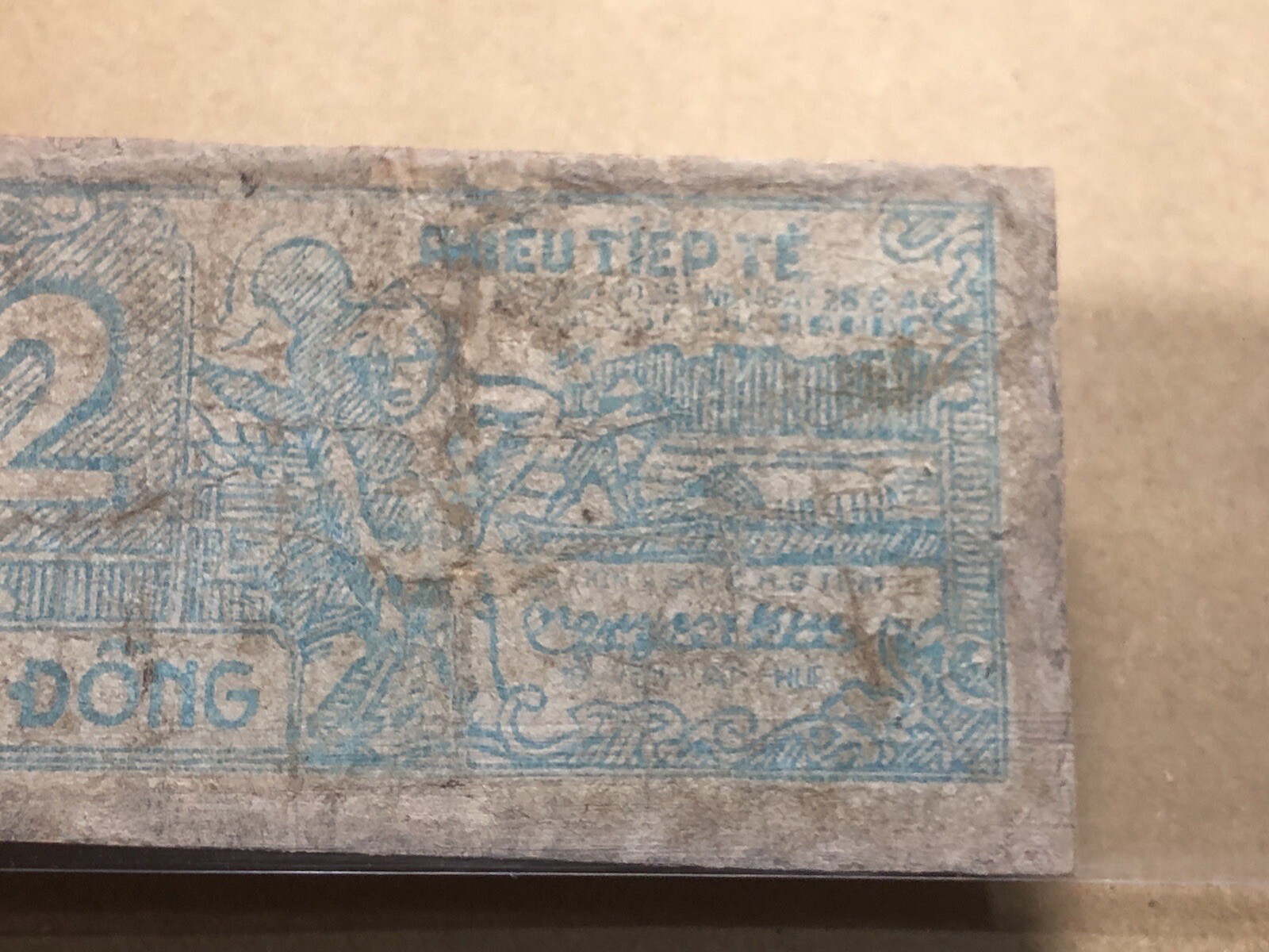 2 Dong Pick Unlished Ben Tre province South Viet Nam Banknotes 1949 Rare_LDP.