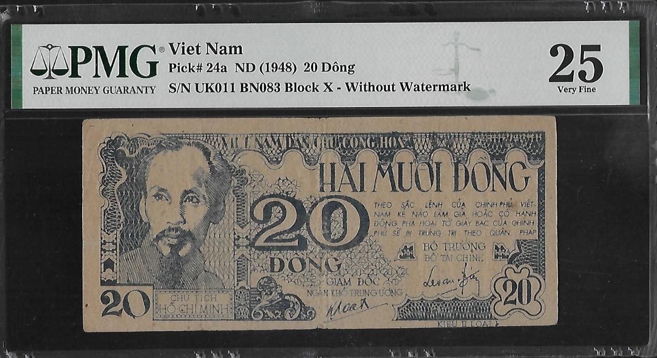Vietnam P-24a 20 Dong 1948 PMG 25