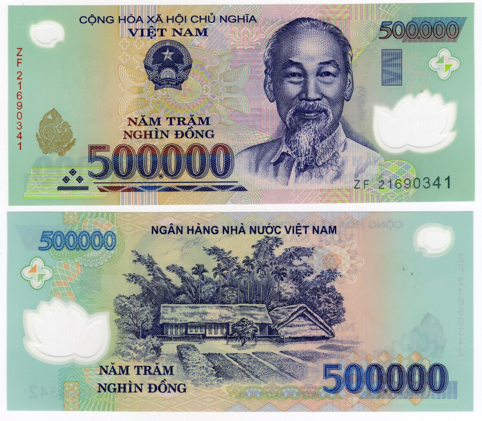 VIETNAM P-124q 500000 500,000 Dong 2021 UNC Polymer