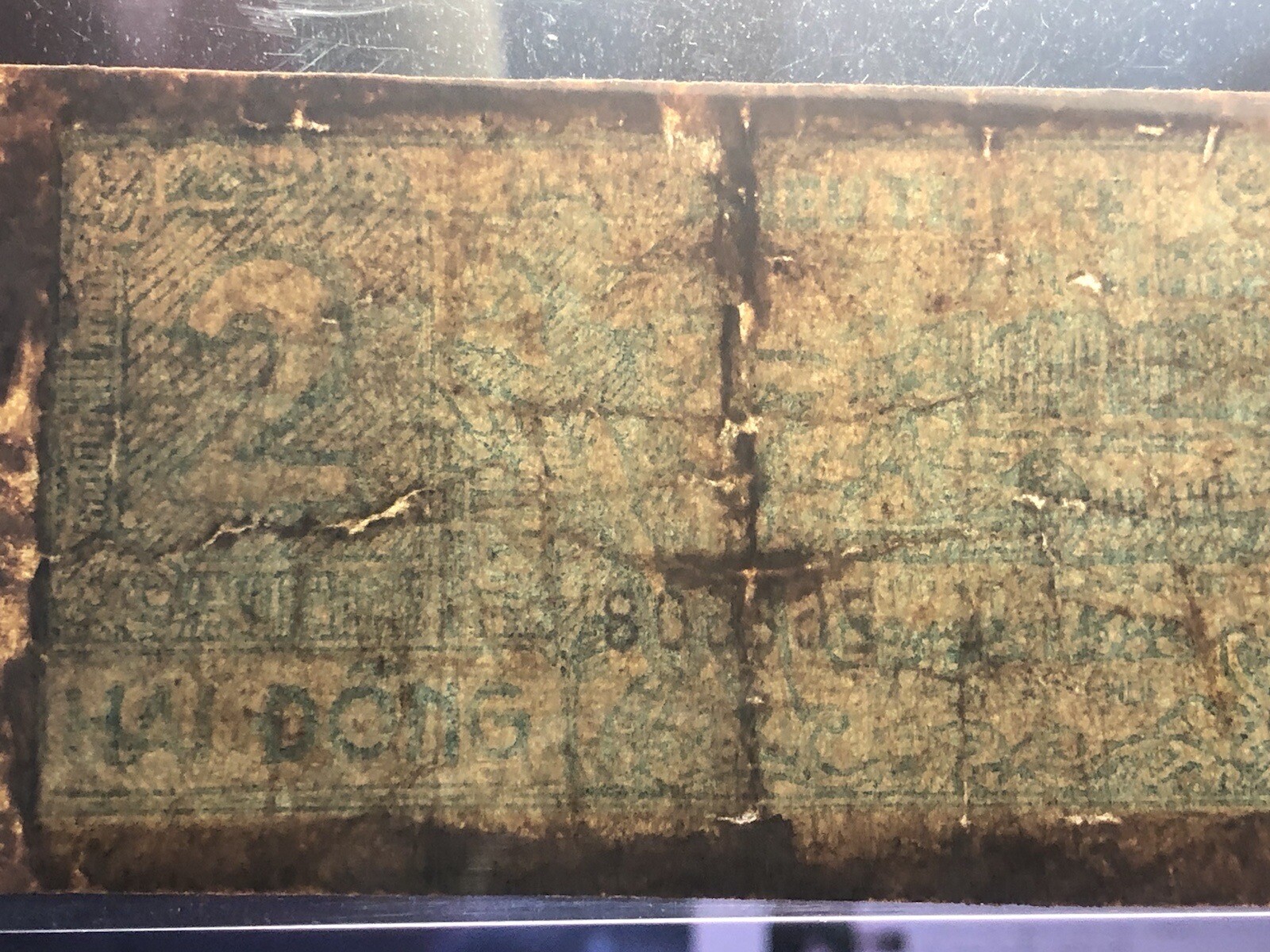 2 Dong Pick Unlished Ben Tre province South Viet Nam Banknotes 1949 Rare_LDP.