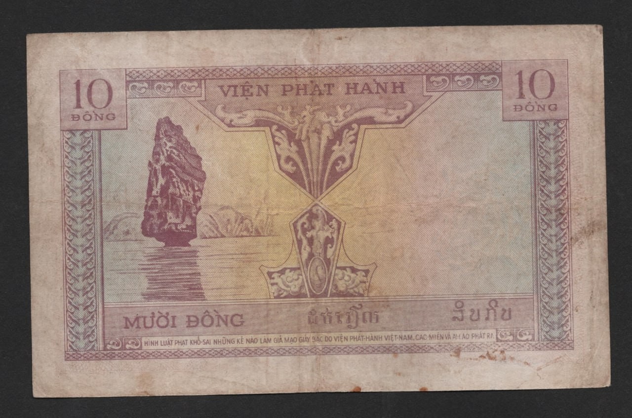 French Indochina 10PiastresND1953P107Issue Vietnam,Cambodge,Laos Fine_Lot#104B