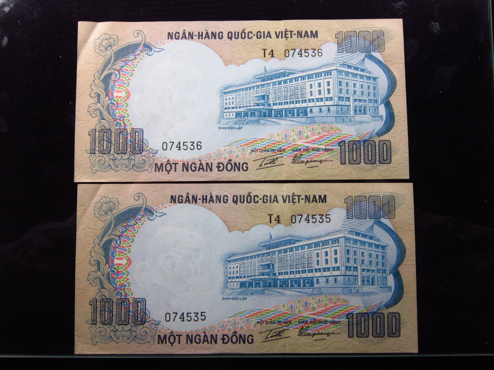 South Vietnam 1000 Dong ND 1972 P34 Unc Sequential Elephants Việt Nam i4c4535