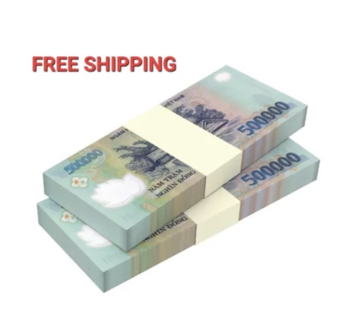 2 Million Vietnamese Dong 4 x 500,000 Vnd Banknotes Polymer P-124 UNC