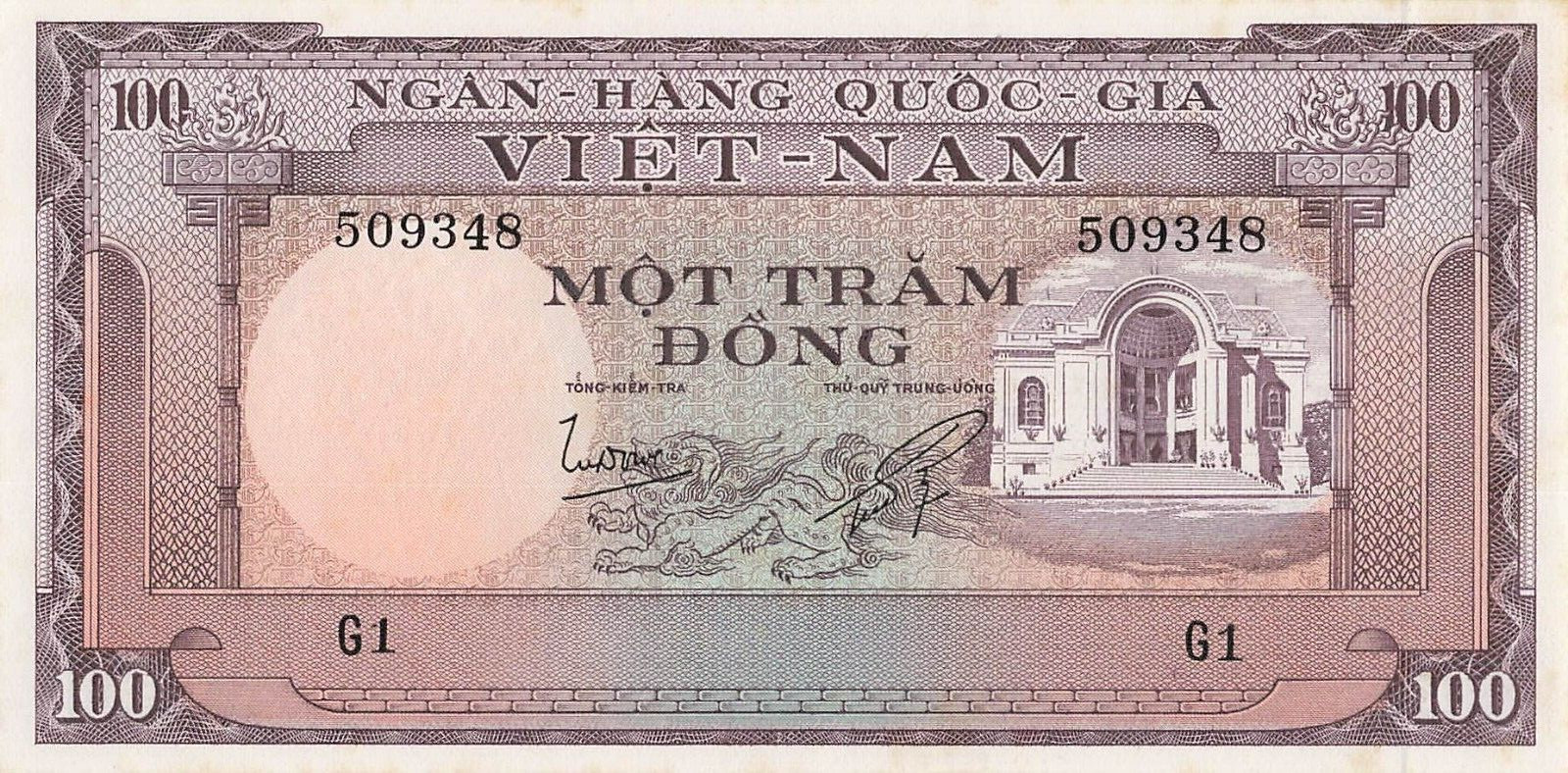 SOUTH VIETNAM 100 Dong 1966, P-18a, Excellent Original UNC Grade Banknote