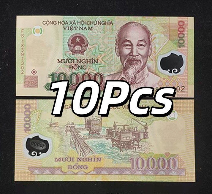 Vietnam, 10000 (10,000) Dong, Lot 10 Pcs, P-119, Random Year, Polymer, UNC